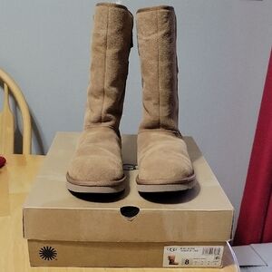 Tan Ugg Allegra W/ Back Bows Boots